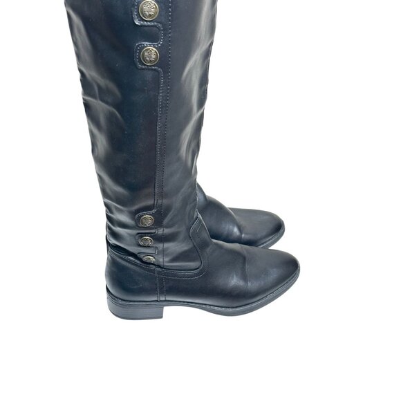 Libby Edelman Over The Knee Black Riding Boot Size 8 Tall Zip Equestrian Style - Picture 13 of 14